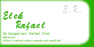 elek rafael business card